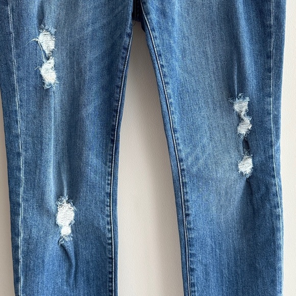 Kut from the Kloth Katy Boyfriend Distressed Blue Denim Jeans, Size 6 - Picture 3 of 16